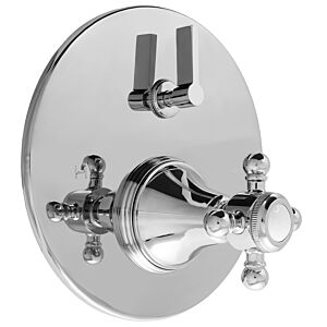 E-Mini Thermostatic - Integrated Round Plate - Trim only with Portsmouth handle