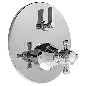 E-Mini Thermostatic - Integrated Round Plate - Trim only with Salem handle