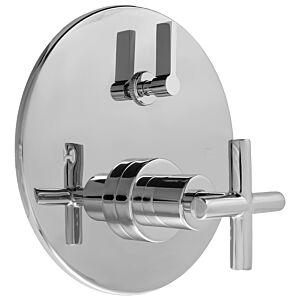 E-Mini Thermostatic - Integrated Round Plate - Trim only with Nova II handle