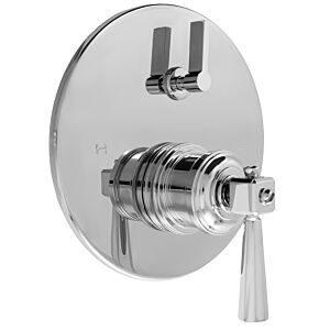 E-Mini Thermostatic - Integrated Round Plate - Trim only with Regent Handle