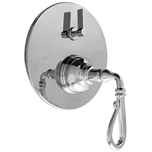 E-Mini Thermostatic - Integrated Round Plate - Trim only with Bordeaux handle