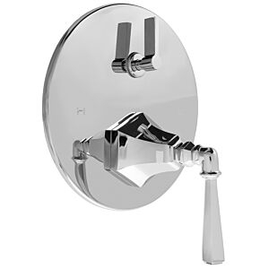 E-Mini Thermostatic - Integrated Round Plate - Trim only with Valencia handle