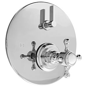 E-Mini Thermostatic - Integrated Round Plate - Trim only with Sussex handle