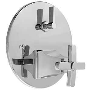 E-Mini Thermostatic - Integrated Round Plate - Trim only with  Lira handle