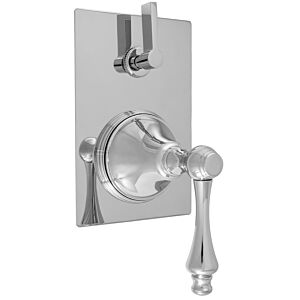 E-Mini Thermostatic - Integrated Rectangle Plate - Trim only with Lexington handle