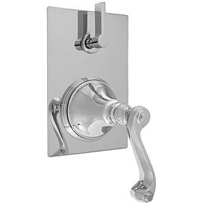 E-Mini Thermostatic - Integrated Rectangle Plate - Trim only with Charlotte handle