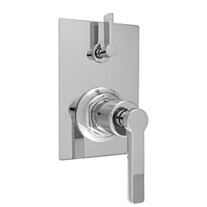 E-Mini Thermostatic Trim - Integrated Rectangle Plate with Tribeca Handle