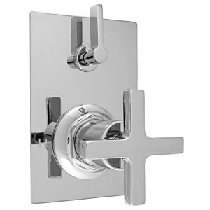 E-Mini Thermostatic Trim - Integrated Rectangle Plate with Tribeca-X Handle