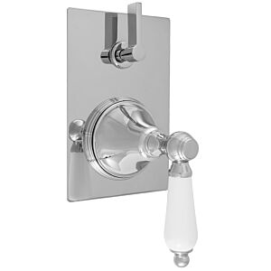 E-Mini Thermostatic - Integrated Rectangle Plate - Trim only with New Hampton handle