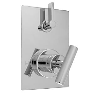 E-Mini Thermostatic - Integrated Rectangle Plate - Trim only with Ceres II handle