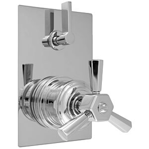 E-Mini Thermostatic - Integrated Rectangle Plate - Trim only with Regent X Handle