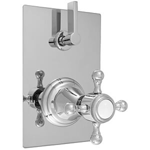  E-Mini Thermostatic - Integrated Rectangle Plate - Trim only with St. Michel handle