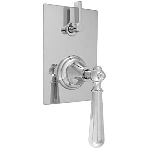 E-Mini Thermostatic - Integrated Rectangle Plate - Trim only with Loire handle