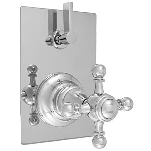 E-Mini Thermostatic - Integrated Rectangle Plate - Trim only with Tremont X Handle