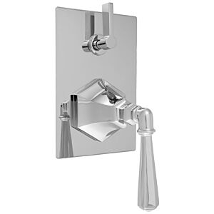 E-Mini Thermostatic - Integrated Rectangle Plate - Trim only with Valencia handle