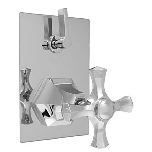E-Mini Thermostatic - Integrated Rectangle Plate - Trim only with Mallorca handle