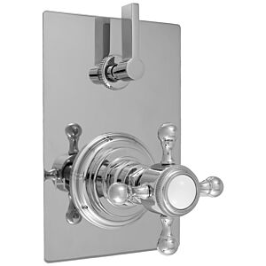  E-Mini Thermostatic - Integrated Rectangle Plate - Trim only with Sussex handle