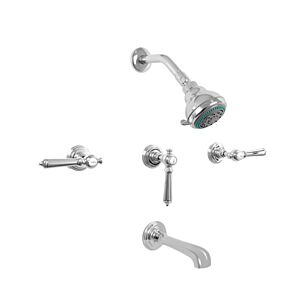 1800 Series Three Valve Tub and Shower Set with Ascot Handle (available as trim only P/N: 1.187733FT)