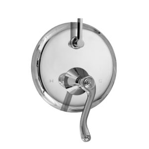 E-Mini Thermostatic - Integrated Round Plate - Trim only with Devon handle