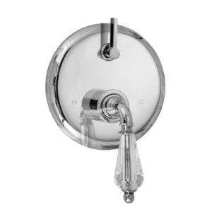 E-Mini Thermostatic - Integrated Round Plate - Trim only with Portofino handle