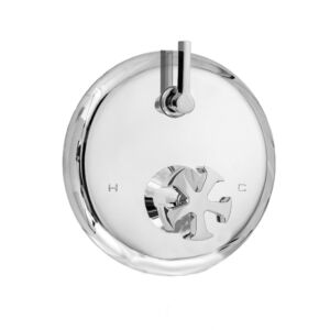 E-Mini Thermostatic Trim - Integrated Round Plate Spoke Handle
