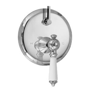 E-Mini Thermostatic - Integrated Round Plate - Trim only with Waldorf handle
