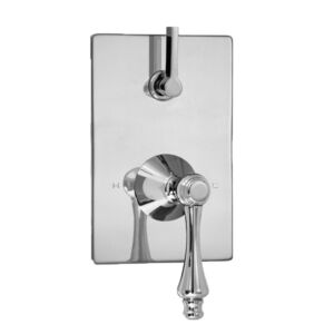 E-Mini Thermostatic - Integrated Rectangle Plate - Trim only with Lexington handle