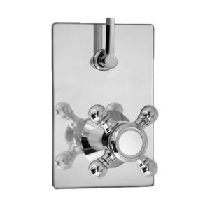  E-Mini Thermostatic - Integrated Rectangle Plate - Trim only with Portsmouth handle