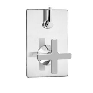 E-Mini Thermostatic - Integrated Rectangle Plate - Trim only with Stella X handle
