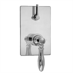 E-Mini Thermostatic - Integrated Rectangle Plate - Trim only with Huntington handle