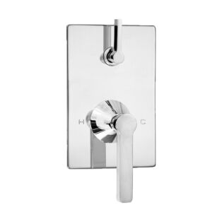 E-Mini Thermostatic - Integrated Rectangle Plate - Trim only with Carina handle