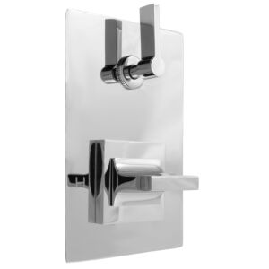 E-Mini Thermostatic - Integrated Rectangle Plate - Trim only with Nuance handle