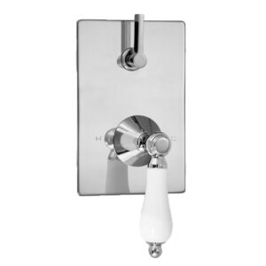 E-Mini Thermostatic - Integrated Rectangle Plate - Trim only with New Hampton handle