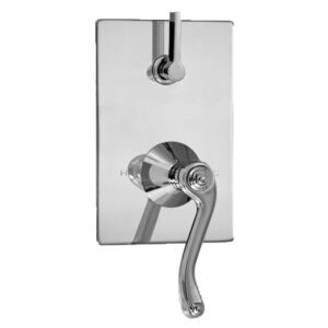  E-Mini Thermostatic - Integrated Rectangle Plate - Trim only with Devon handle