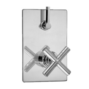 E-Mini Thermostatic - Integrated Rectangle Plate - Trim only with Nova II handle