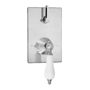  E-Mini Thermostatic - Integrated Rectangle Plate - Trim only with Orleans handle