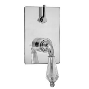 E-Mini Thermostatic - Integrated Rectangle Plate - Trim only with Portofino handle