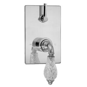 E-Mini Thermostatic - Integrated Rectangle Plate - Trim only with Luxembourg handle