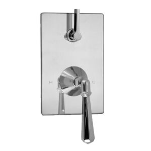 E-Mini Thermostatic - Integrated Rectangle Plate - Trim only with Valencia handle