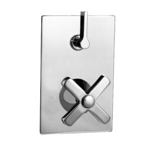 E-Mini Thermostatic - Integrated Rectangle Plate - Trim only with Lira handle