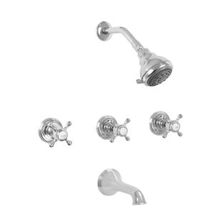 1500 Series Three Valve Tub and Shower Set with Sussex Handle (available as trim only P/N: 1.157833T)