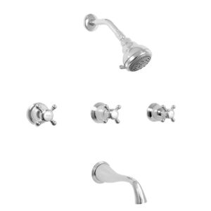 200 Series Three Valve Tub and Shower Set with Alexandria Handle (available as trim only P/N: 1.201433T)
