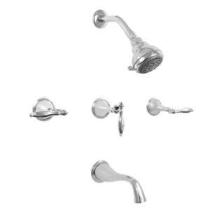 200 Series Three Valve Tub and Shower Set with Toronto Handle (available as trim only P/N: 1.202033T)