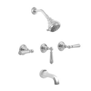 300 Series Three Valve Tub and Shower Set with Aria Handle (available as trim only P/N: 1.300133T)