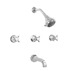 300 Series Three Valve Tub and Shower Set with Salem Handle (available as trim only P/N: 1.300933T)