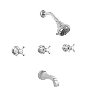 300 Series Three Valve Tub and Shower Set with St. Michel Handle (available as trim only P/N: 1.305533T)