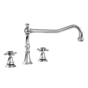 350 Series Widespread Kitchen Faucet with St. Michel Handle (available with most Sigma handles)
