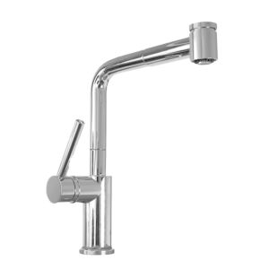 Contemporary Single Lever Kitchen Faucet with Pullout Spray