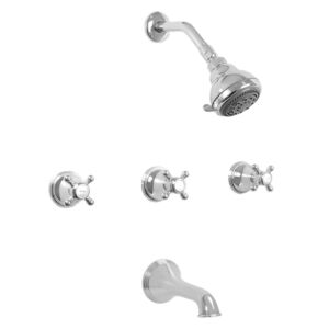 400 Series Three Valve Tub and Shower Set with Portsmouth Handle (available as trim only P/N: 1.400633T)