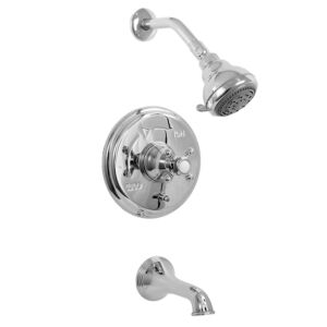 400 Series Pressure Balance Tub and Shower Set with Portsmouth Handle (available as trim only P/N: 1.400668T)